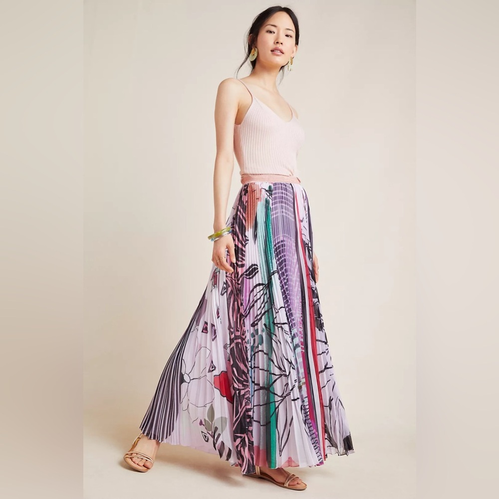 Geisha Designs Junie Pleated Maxi Skirt - 12